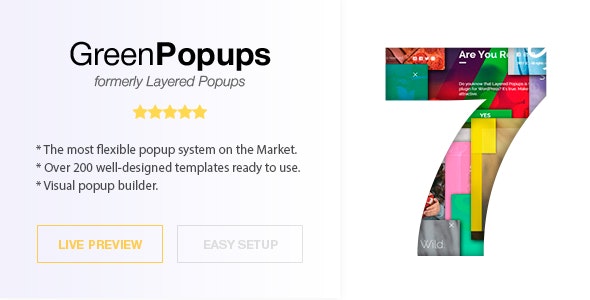 Green Popups (formerly Layered Popups) v7.4.8 - Popup Plugin for WordPress