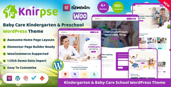 Knirpse v1.5.6 &#8211; Kindergarten & Baby Care WordPress Theme 