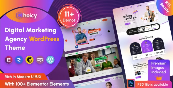 Choicy v2.0.0 - Digital Marketing Agency WordPress Theme 