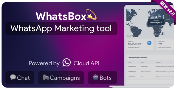 WhatsBox v2.1 - The WhatsApp Marketing - Bulk Sender, Chat, Bots, SaaS