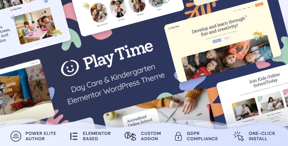 Play Time v1.0.8 - Day Care & Kindergarten WordPress Theme 