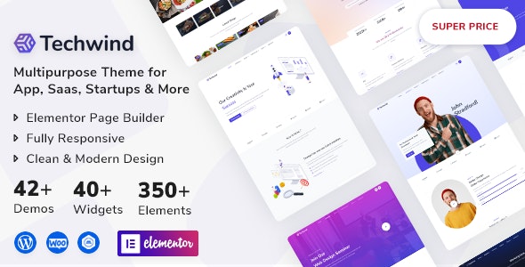 Techwind v1.0.2 - Multipurpose Landing Page WordPress Theme 