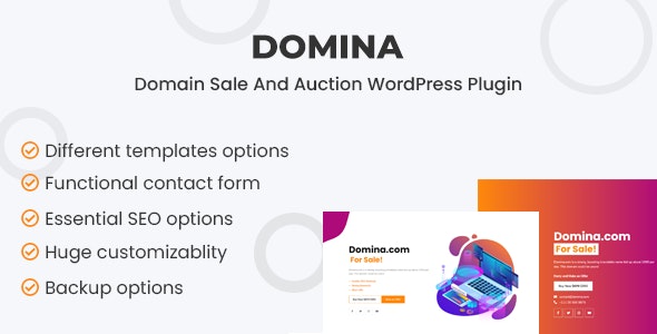 Domina v1.1.0 - Domain For Sale & Auction Plugin 