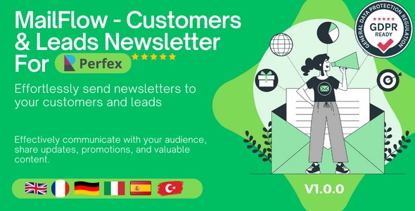 MailFlow v1.1.0 - Customers & Leads Newsletter For Perfex CRM