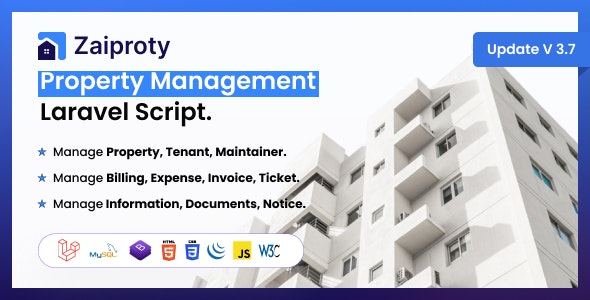 Zaiproty v3.5 - Property Management Laravel Script - nulled