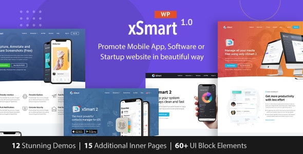 xSmart v1.2.9.4 - App Landing Page WordPress Theme in Tech Presentation, Promo Marketing & Advertising Agency 