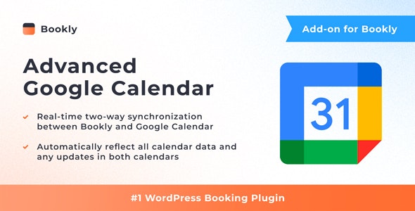 Bookly Advanced Google Calendar (Add-on) v2.6 