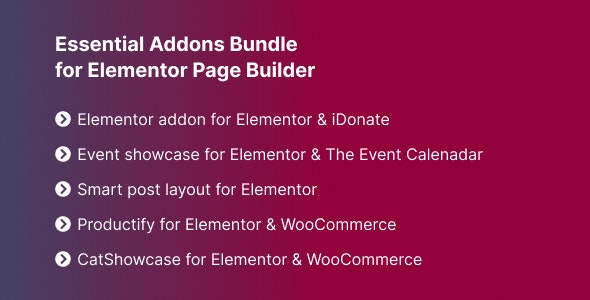 Essential Addons Bundle for Elementor Page Builder v1.0 