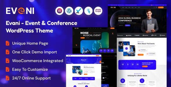 Eveni v1.0.0 - Event & Conference WordPress Theme 