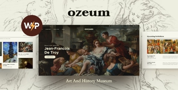 Ozeum v1.2.5 - Modern Art Gallery and Creative Online Museum WordPress Theme +RT 