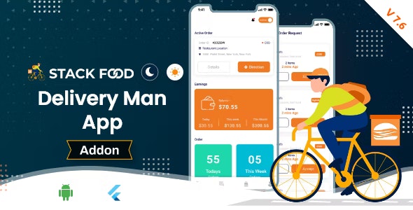 StackFood Multi Restaurant - Food Ordering Delivery Man App v7.2.1