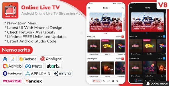 Android Online Live TV Streaming v8.2 - nulled